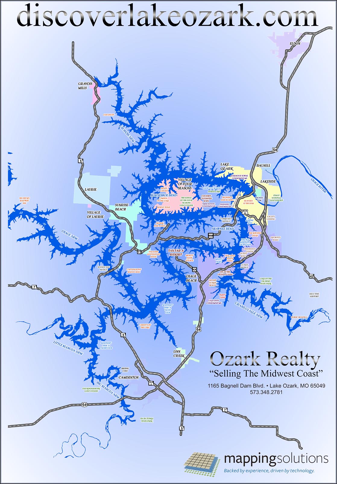 Discover Lake Ozark Map